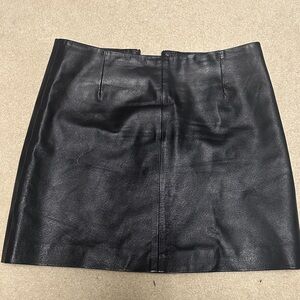 BB Dakota Black Leather Mini Skirt